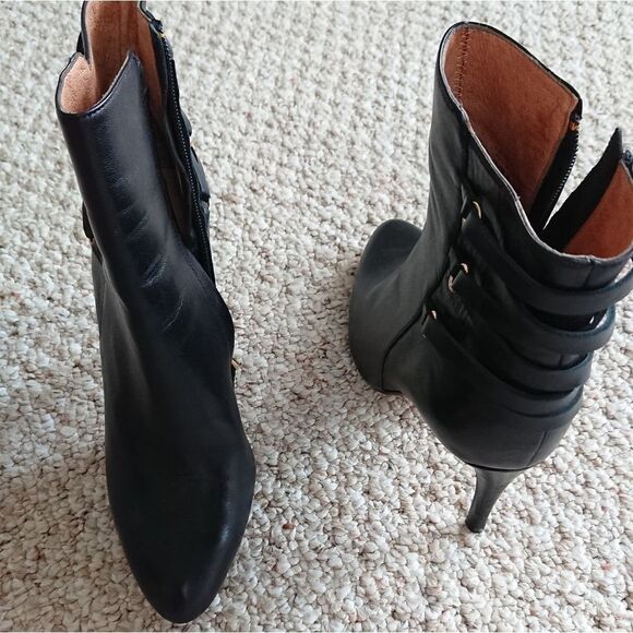 Halogen black Leather Booties size 6.5 - Picture 11 of 14